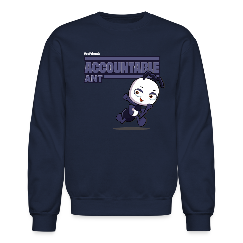 Accountable Ant Character Comfort Adult Crewneck Sweatshirt - navy