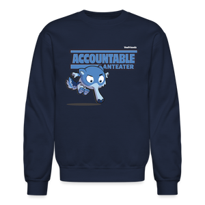 Accountable Anteater Character Comfort Adult Crewneck Sweatshirt - navy