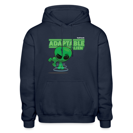 Adaptable Alien Character Comfort Adult Hoodie - navy