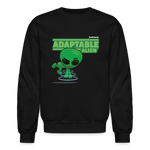 Adaptable Alien Character Comfort Adult Crewneck Sweatshirt - black