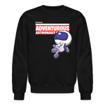 Adventurous Astronaut Character Comfort Adult Crewneck Sweatshirt - black