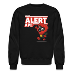 Alert Ape Character Comfort Adult Crewneck Sweatshirt - black