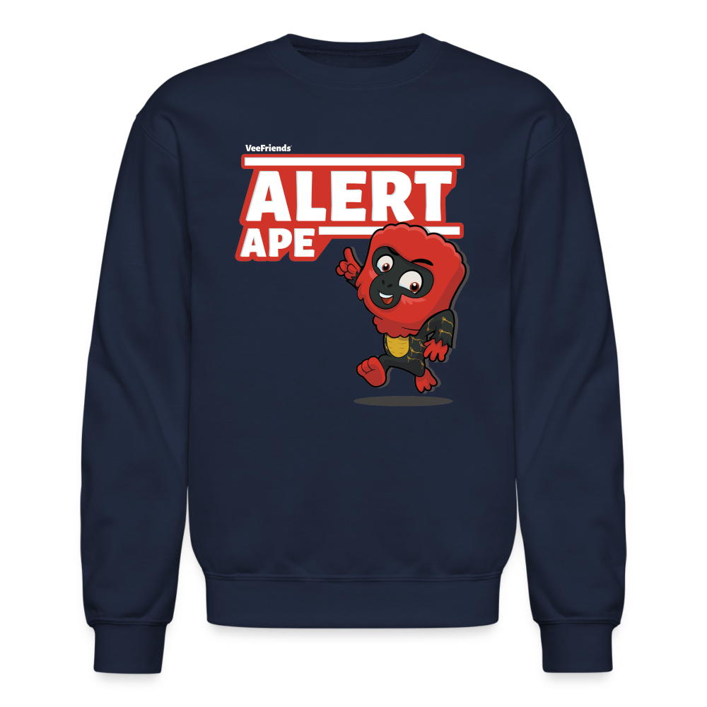 
            
                Load image into Gallery viewer, Alert Ape Character Comfort Adult Crewneck Sweatshirt - navy
            
        