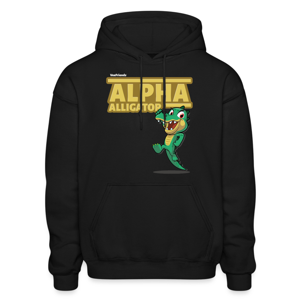 
            
                Load image into Gallery viewer, Alpha Alligator Character Comfort Adult Hoodie - black
            
        
