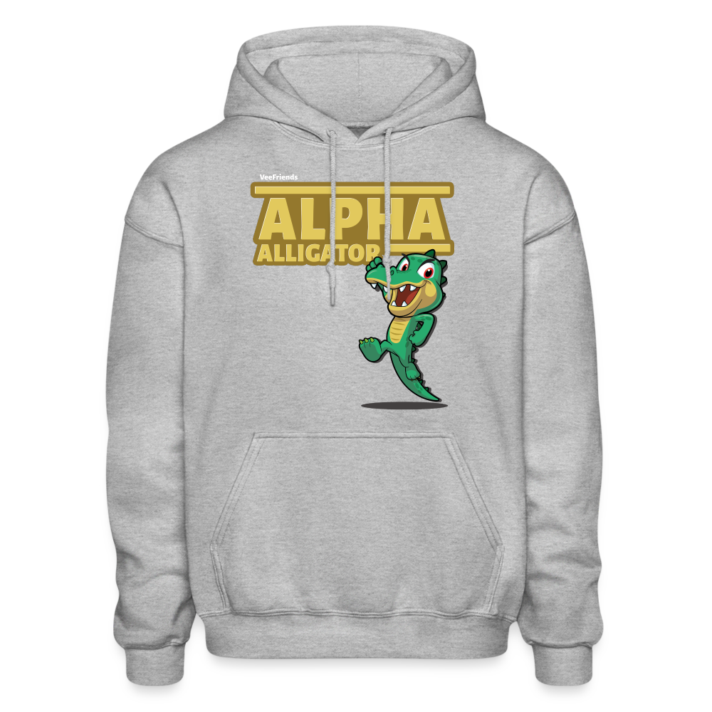 Alpha Alligator Character Comfort Adult Hoodie - heather gray