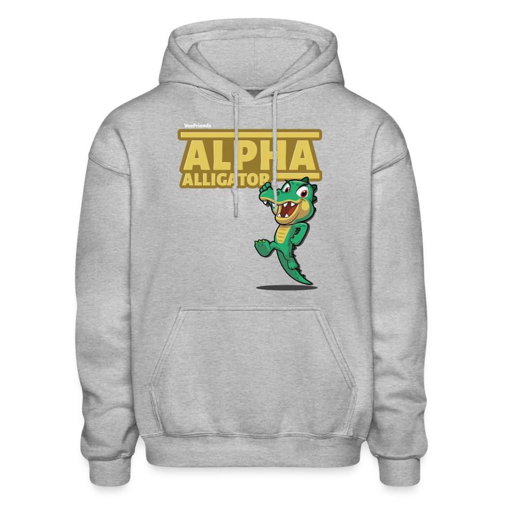 
            
                Load image into Gallery viewer, Alpha Alligator Character Comfort Adult Hoodie - heather gray
            
        