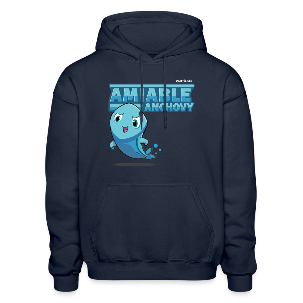 
            
                Load image into Gallery viewer, Amiable Anchovy Character Comfort Adult Hoodie - navy
            
        