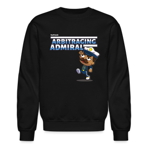 Arbitraging Admiral Character Comfort Adult Crewneck Sweatshirt - black