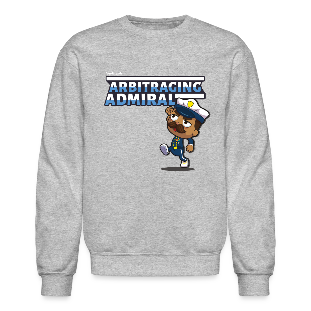 Arbitraging Admiral Character Comfort Adult Crewneck Sweatshirt - heather gray