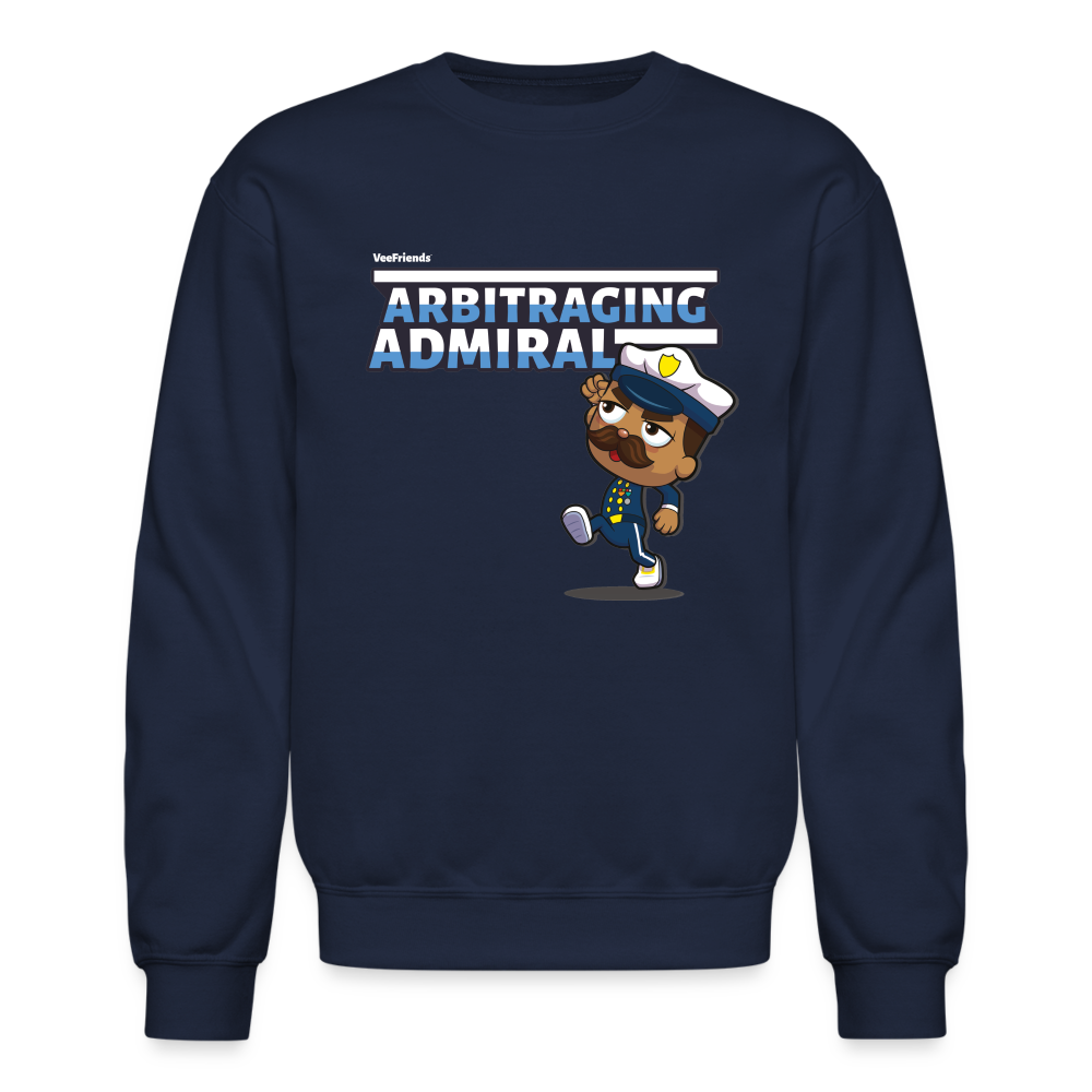 Arbitraging Admiral Character Comfort Adult Crewneck Sweatshirt - navy