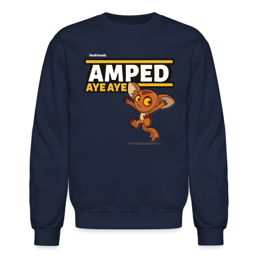 
            
                Load image into Gallery viewer, Amped Aye Aye Character Comfort Adult Crewneck Sweatshirt - navy
            
        