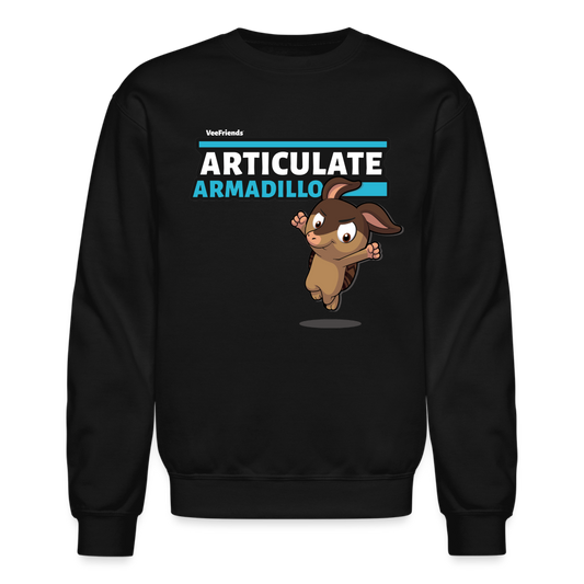 Articulate Armadillo Character Comfort Adult Crewneck Sweatshirt - black