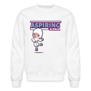 
            
                Load image into Gallery viewer, Aspiring Alpaca Character Comfort Adult Crewneck Sweatshirt - white
            
        