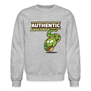 
            
                Load image into Gallery viewer, Authentic Anaconda Character Comfort Adult Crewneck Sweatshirt - heather gray
            
        