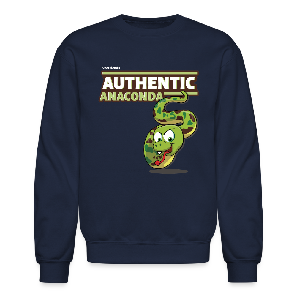 Authentic Anaconda Character Comfort Adult Crewneck Sweatshirt - navy