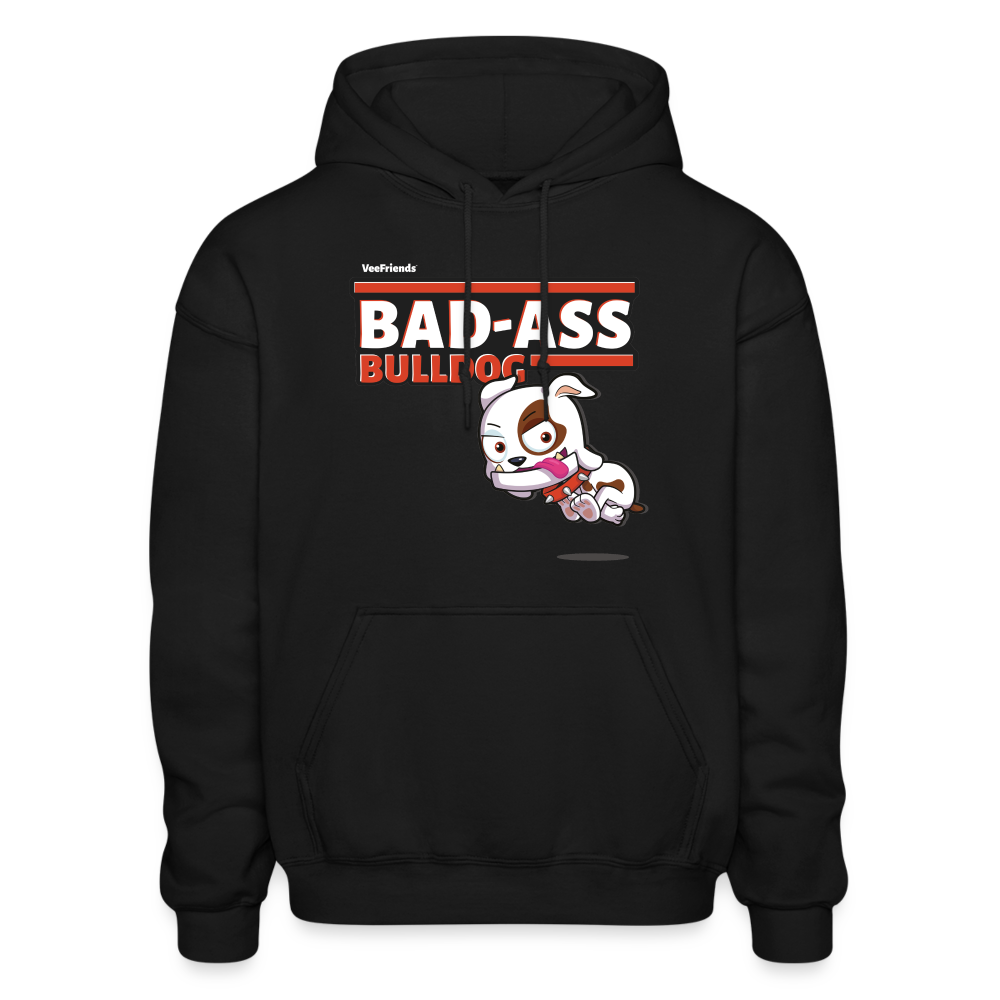 Bad-Ass Bulldog Character Comfort Adult Hoodie - black