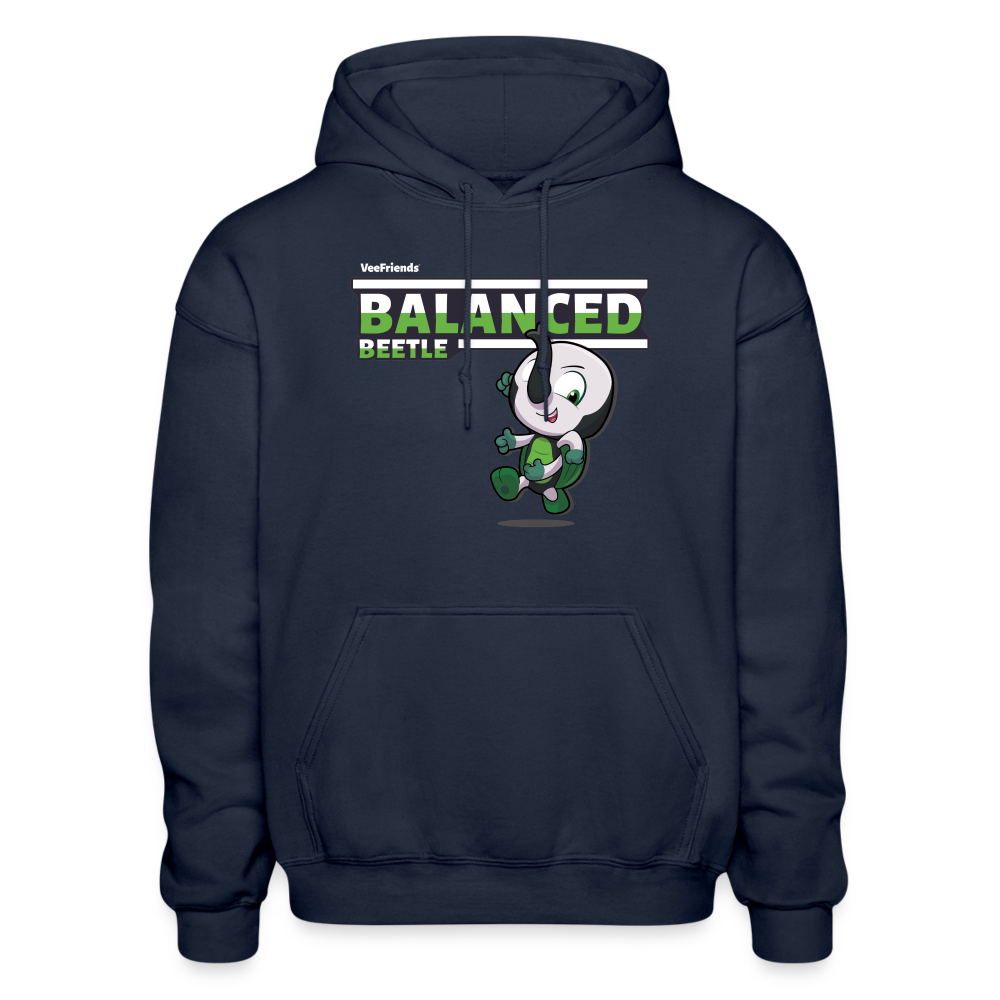 Balanced Beetle Character Comfort Adult Hoodie - navy