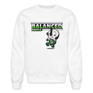 Balanced Beetle Character Comfort Adult Crewneck Sweatshirt - white