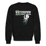 Balanced Beetle Character Comfort Adult Crewneck Sweatshirt - black