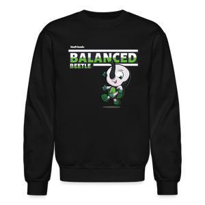 Balanced Beetle Character Comfort Adult Crewneck Sweatshirt - black