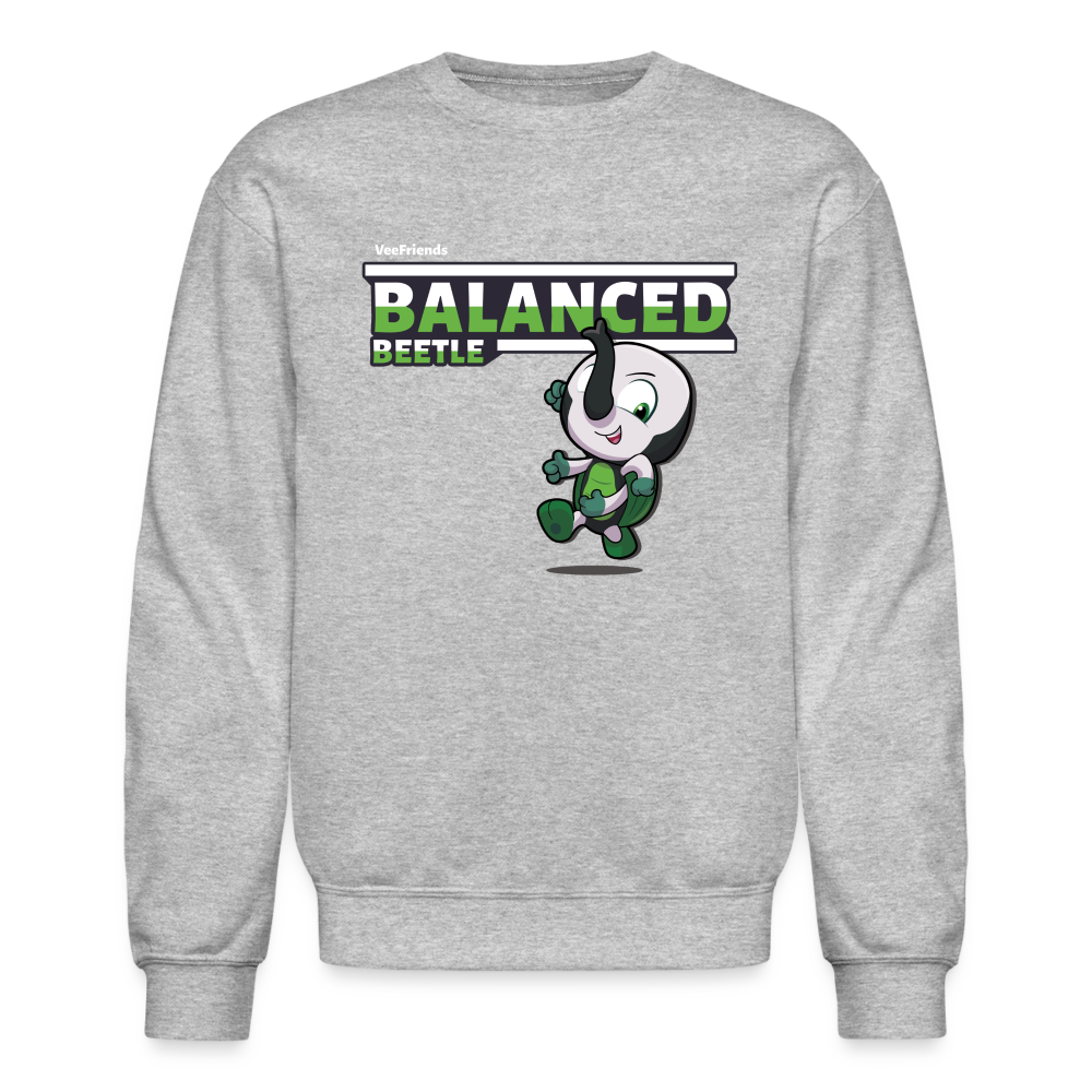 Balanced Beetle Character Comfort Adult Crewneck Sweatshirt - heather gray