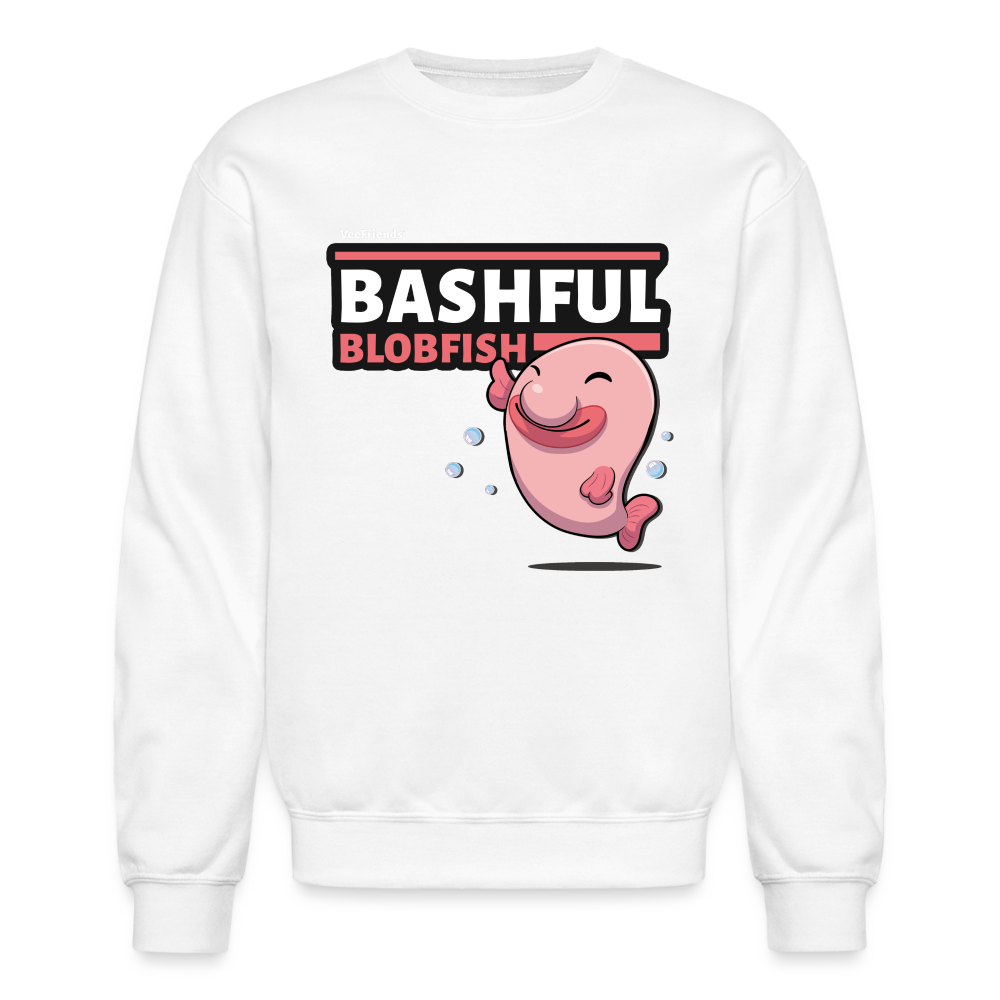 
            
                Load image into Gallery viewer, Bashful Blobfish Character Comfort Adult Crewneck Sweatshirt - white
            
        
