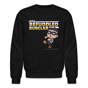 Befuddled Burglar Character Comfort Adult Crewneck Sweatshirt - black
