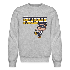 Befuddled Burglar Character Comfort Adult Crewneck Sweatshirt - heather gray