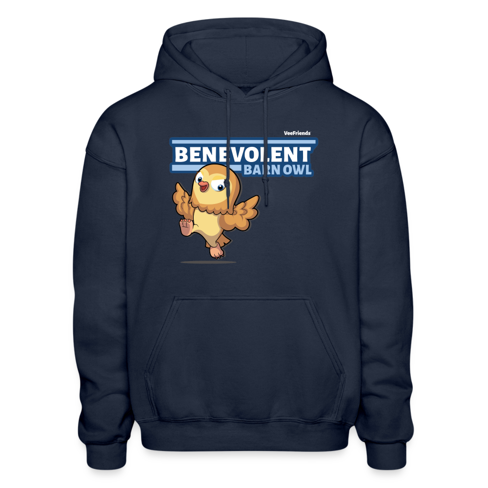 Benevolent Barn Owl Character Comfort Adult Hoodie - navy