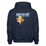 Benevolent Barn Owl Character Comfort Adult Hoodie - navy