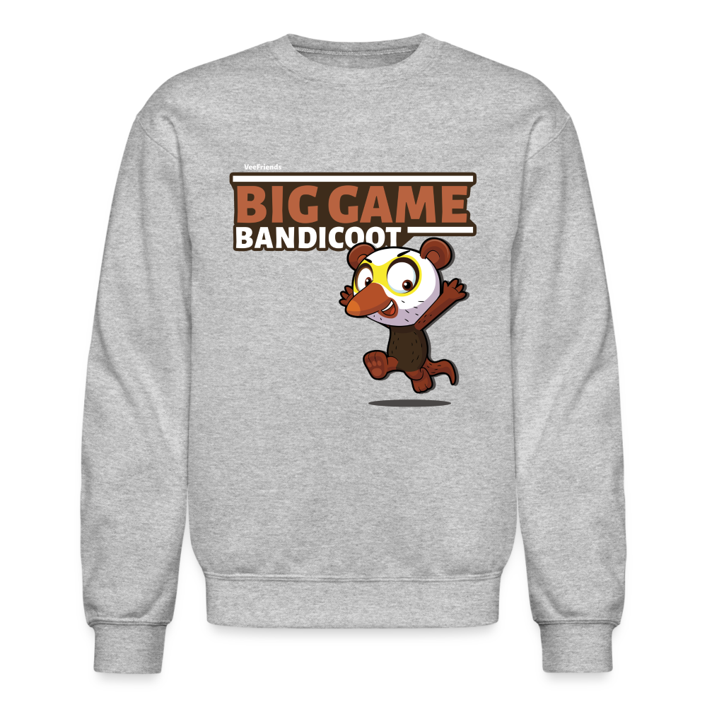 Big Game Bandicoot Character Comfort Adult Crewneck Sweatshirt - heather gray