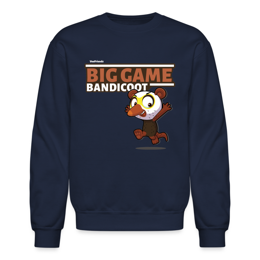 Big Game Bandicoot Character Comfort Adult Crewneck Sweatshirt - navy