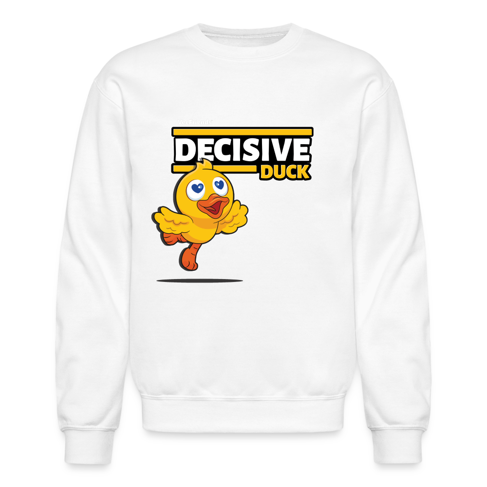 Decisive Duck Character Comfort Adult Crewneck Sweatshirt - white