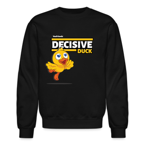 Decisive Duck Character Comfort Adult Crewneck Sweatshirt - black