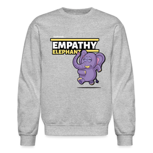 Empathy Elephant Character Comfort Adult Crewneck Sweatshirt - heather gray