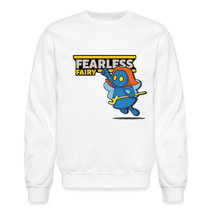 Fearless Fairy Character Comfort Adult Crewneck Sweatshirt - white