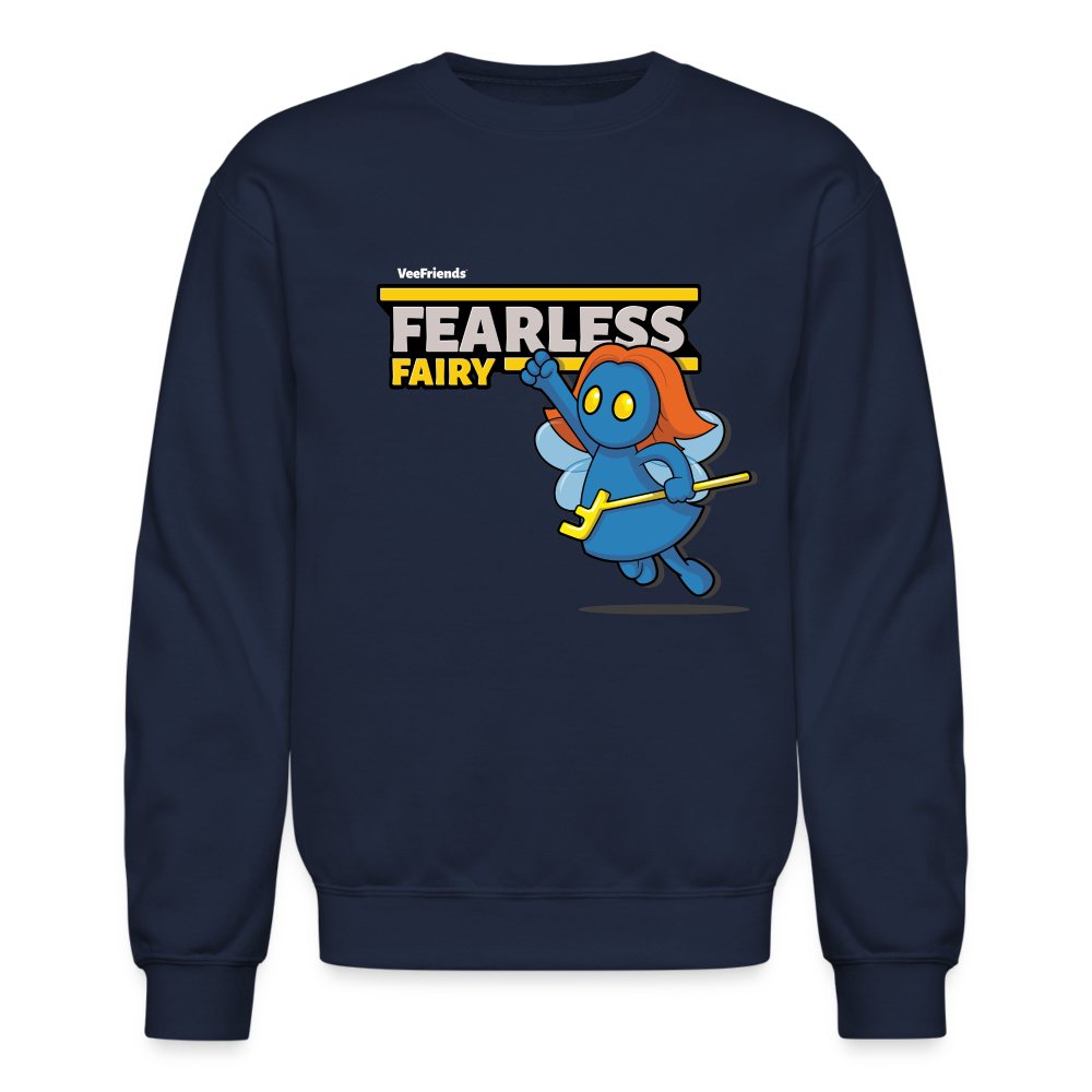 Fearless Fairy Character Comfort Adult Crewneck Sweatshirt - navy