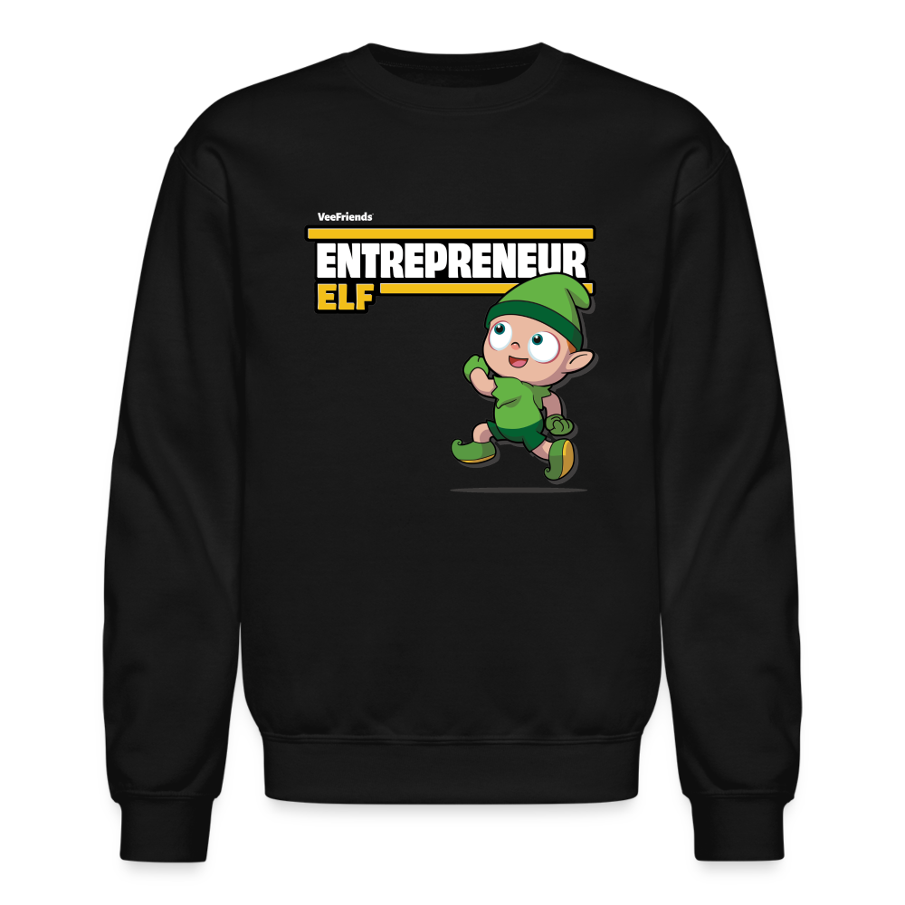 Entrepreneur Elf Character Comfort Adult Crewneck Sweatshirt - black