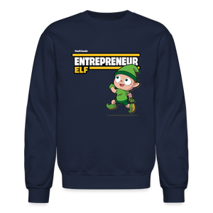 Entrepreneur Elf Character Comfort Adult Crewneck Sweatshirt - navy