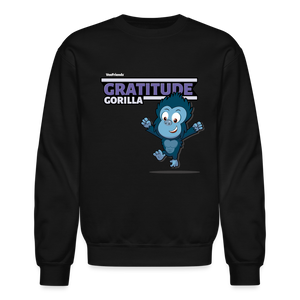 Gratitude Gorilla Character Comfort Adult Crewneck Sweatshirt - black