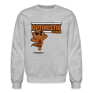 Optimistic Otter Character Comfort Adult Crewneck Sweatshirt - heather gray