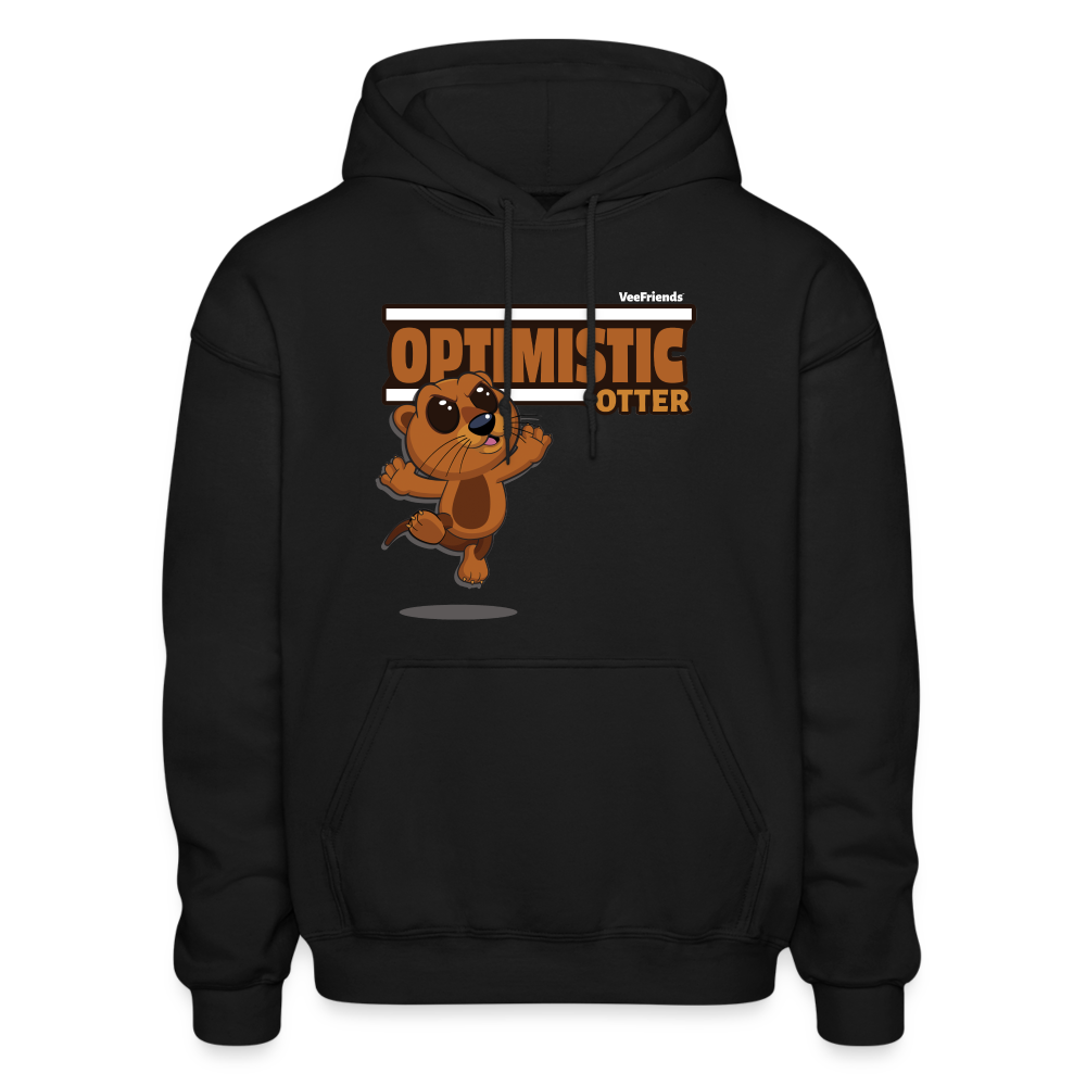 Optimistic Otter Character Comfort Adult Hoodie - black