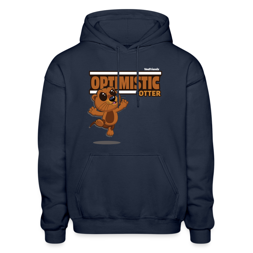 Optimistic Otter Character Comfort Adult Hoodie - navy