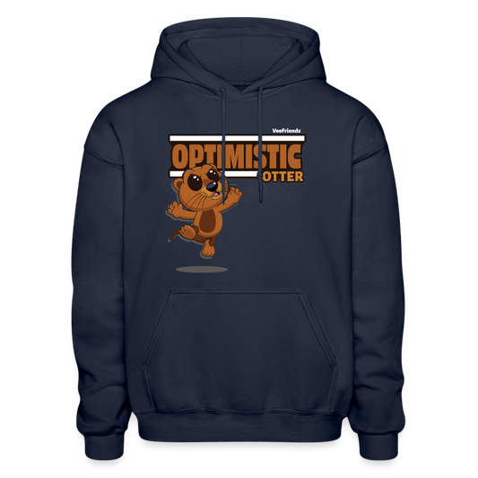 Optimistic Otter Character Comfort Adult Hoodie - navy