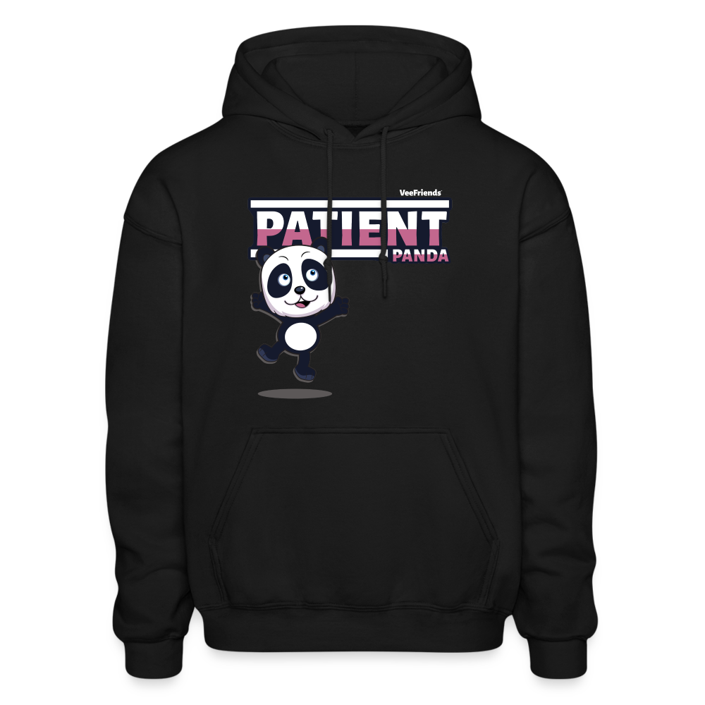 Patient Panda Character Comfort Adult Hoodie - black