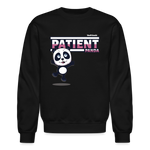Patient Panda Character Comfort Adult Crewneck Sweatshirt - black