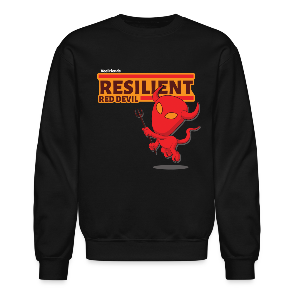 
            
                Load image into Gallery viewer, Resilient Red Devil Character Comfort Adult Crewneck Sweatshirt - black
            
        