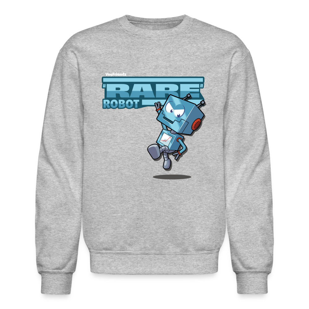 "Rare" Robot Character Comfort Adult Crewneck Sweatshirt - heather gray