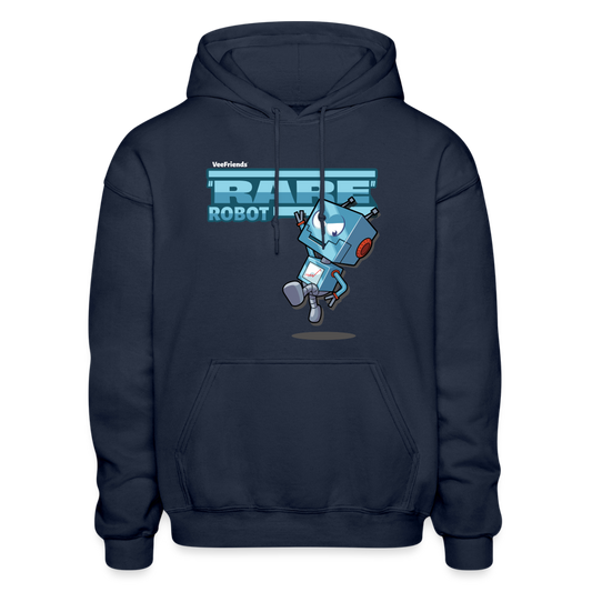 "Rare" Robot Character Comfort Adult Hoodie - navy