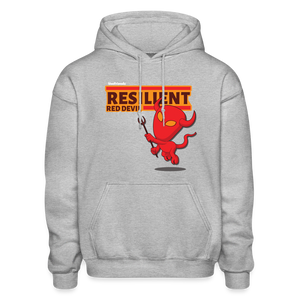 Resilient Red Devil Character Comfort Adult Hoodie - heather gray